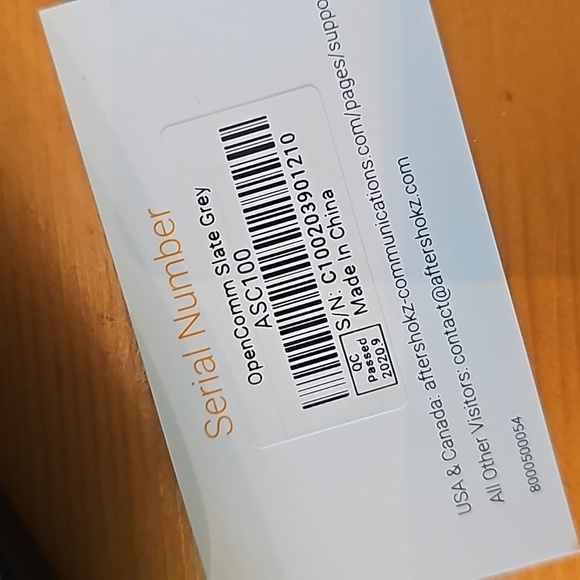 Aftershokz wireless stero bone conducting headset...black & gray ASC100 - Picture 6 of 14